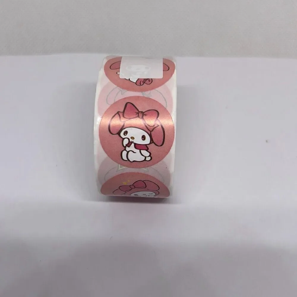 500 Pieces/roll 1inch Melody Label Stickers Hello Kitty